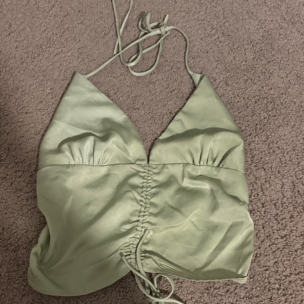 Sage Green Halter Top
